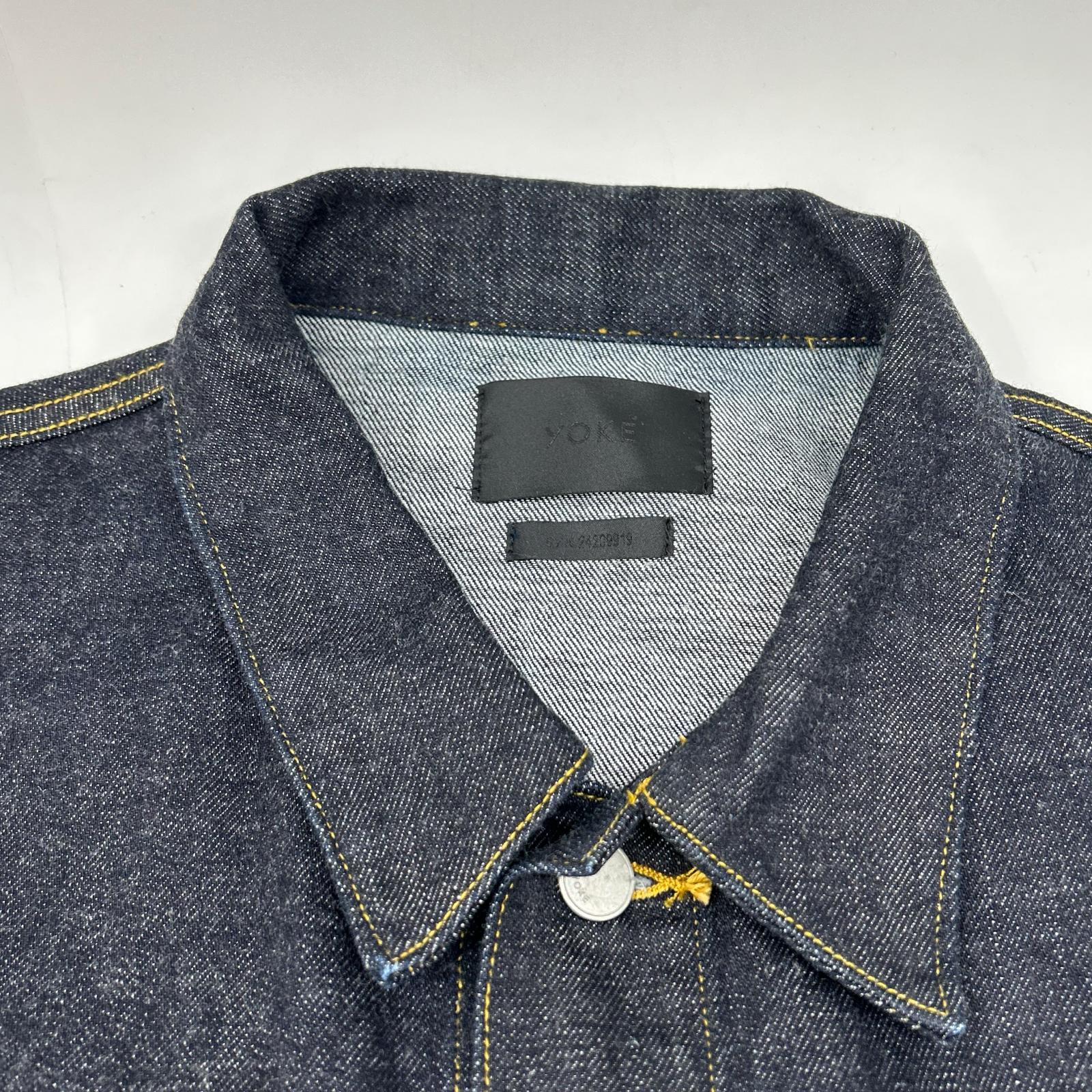 YOKE 【24AW】YK24FW0785B-A HAND PAINTED DENIM TRUCKER JACKET Denim Trucker Jacket Jacket