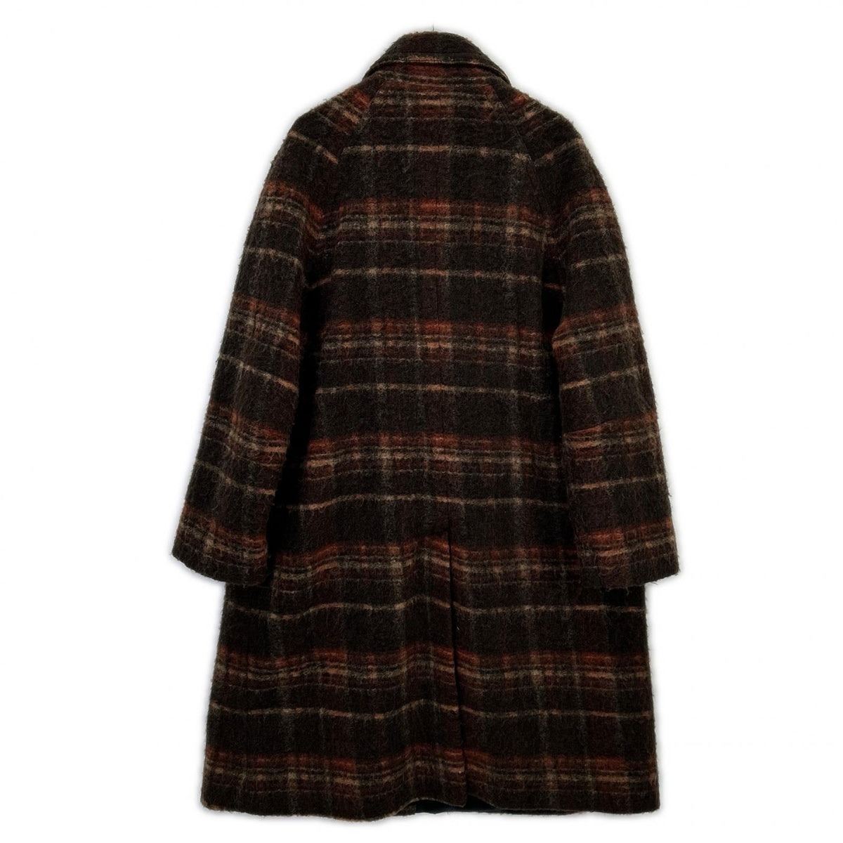 ROLD SKOV ロードスコフ 20AW ブラウン yarra coat 59900モヘヤ ウール チェックコート コート