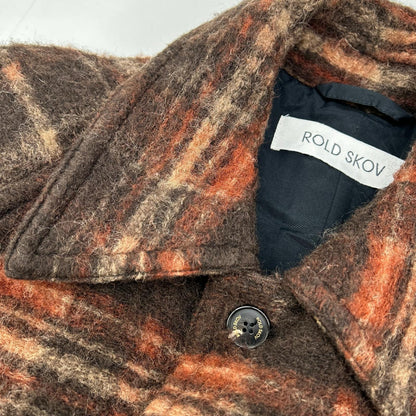 ROLD SKOV ロードスコフ 20AW ブラウン yarra coat 59900モヘヤ ウール チェックコート コート