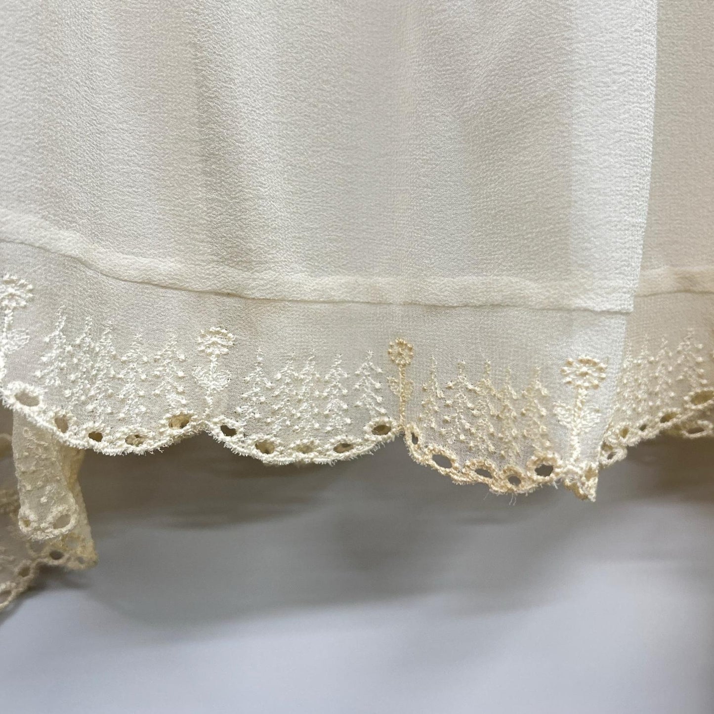 mina perhonen ts1707 Ivory Embroidered Chiffon Blouse Top