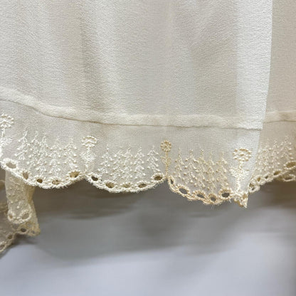 mina perhonen ts1707 Ivory Embroidered Chiffon Blouse Top