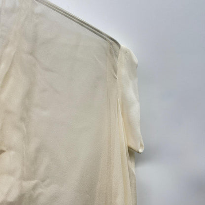 mina perhonen ts1707 Ivory Embroidered Chiffon Blouse Top