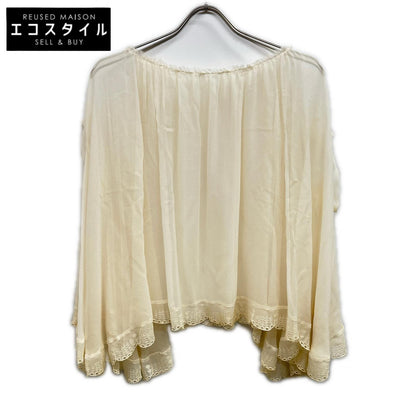 mina perhonen ts1707 Ivory Embroidered Chiffon Blouse Top