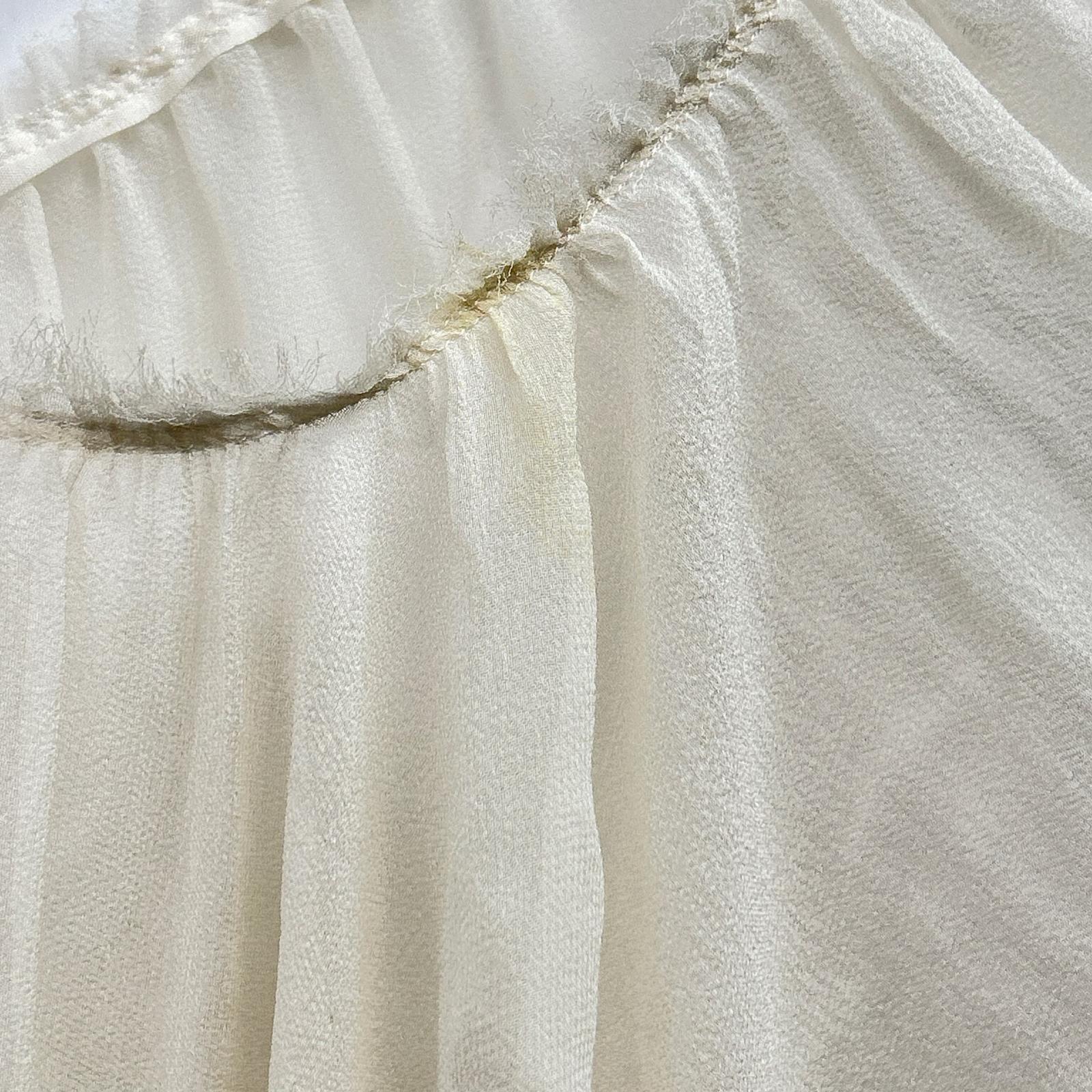 mina perhonen ts1707 Ivory Embroidered Chiffon Blouse Top