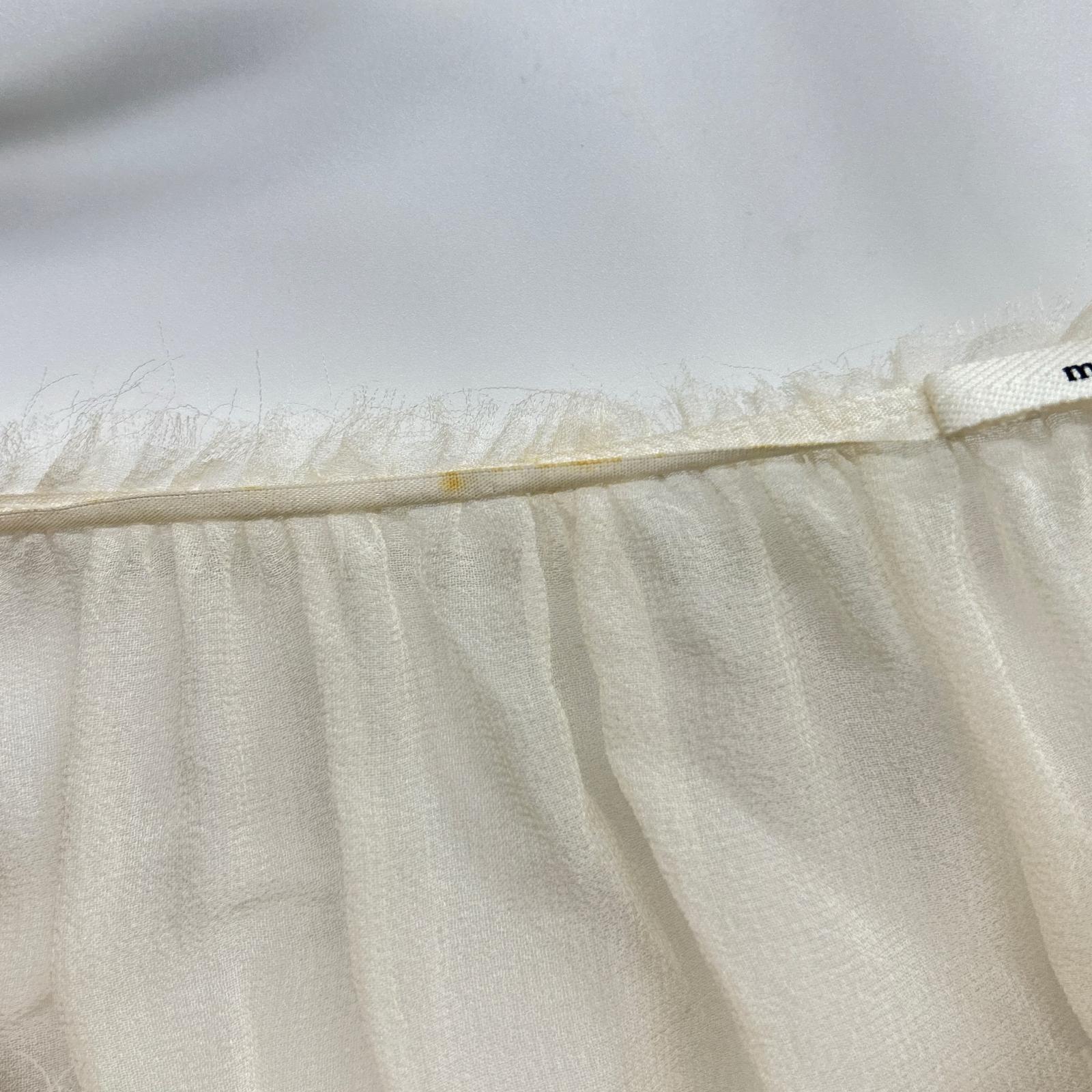 mina perhonen ts1707 Ivory Embroidered Chiffon Blouse Top