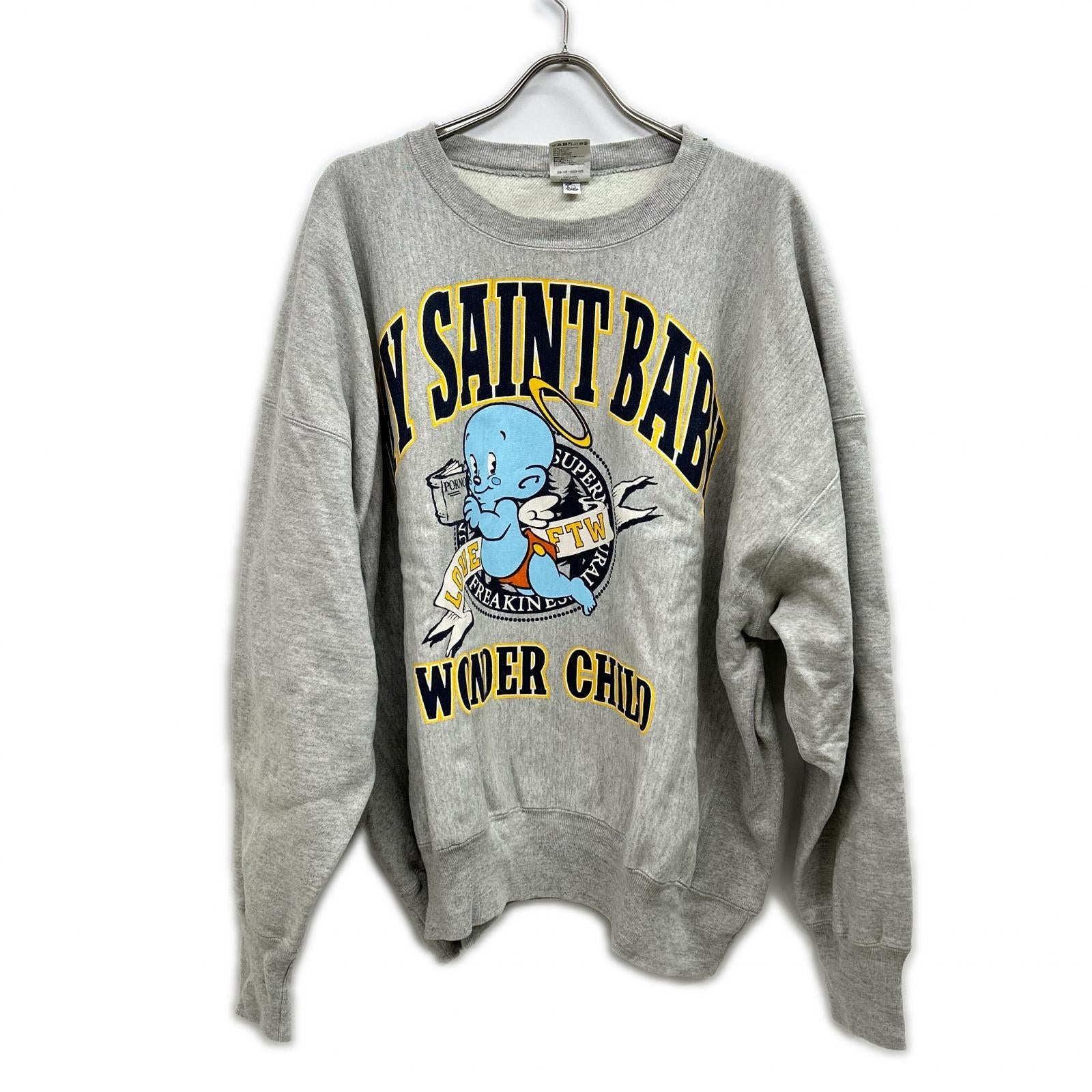 SAINT MICHAEL SM-HR1-0000-050 25AW BABY MICHAEL SWEAT Top