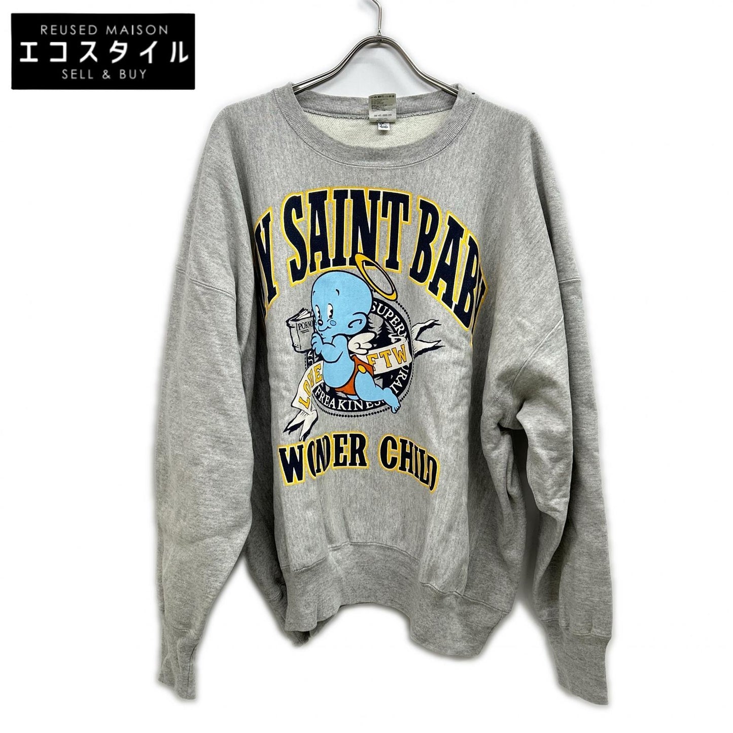 SAINT MICHAEL SM-HR1-0000-050 25AW BABY MICHAEL SWEAT Top