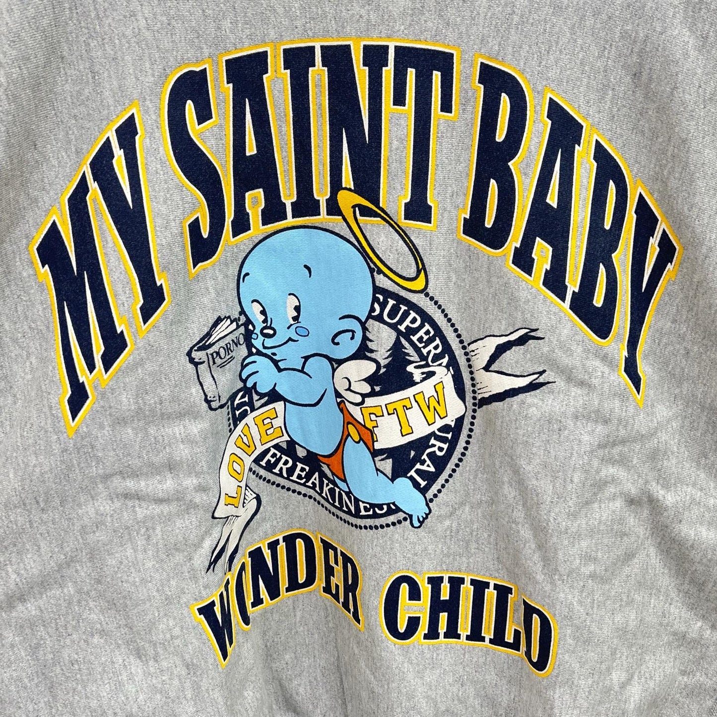SAINT MICHAEL SM-HR1-0000-050 25AW BABY MICHAEL SWEAT Top