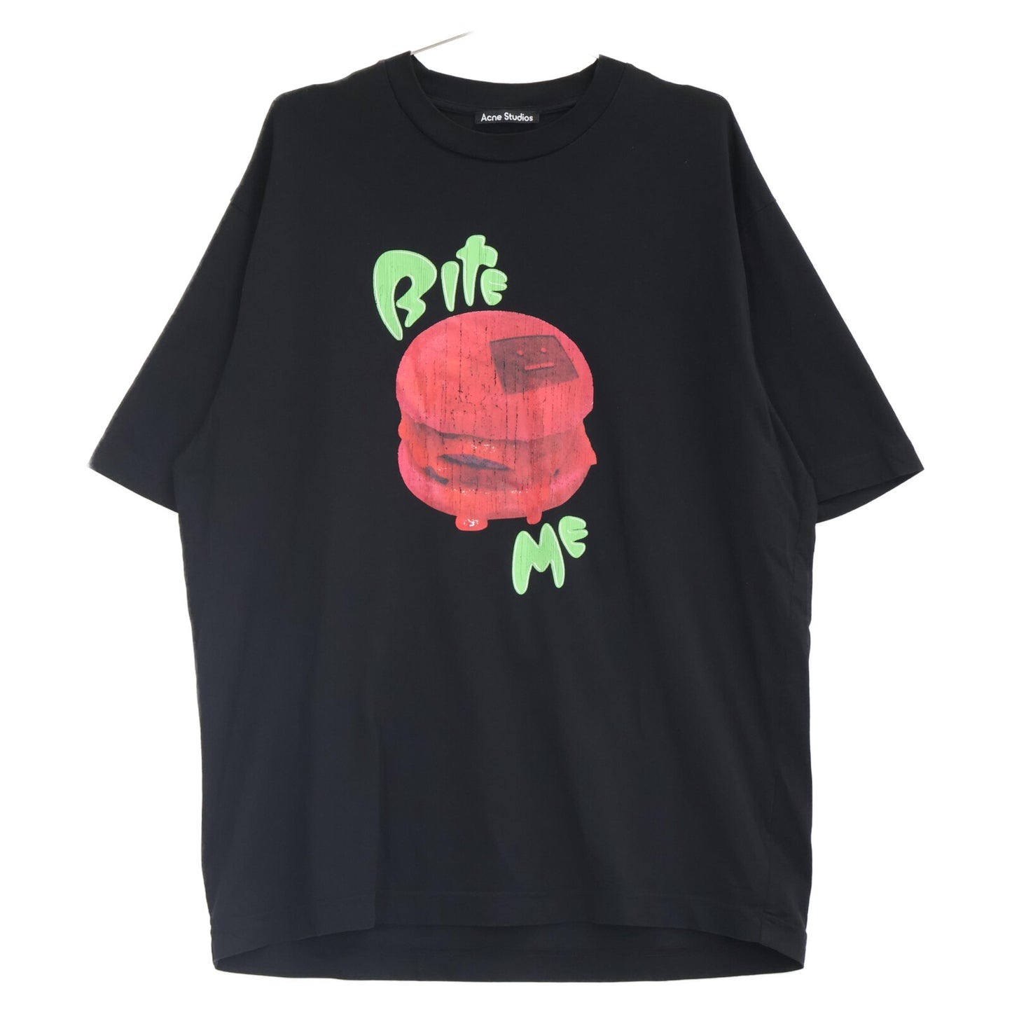 ACNE STUDIOS アクネ ストゥディオズ 23ss ブラック ENRIK BURGER OVERSIZED FACE T-SHIRT トップス