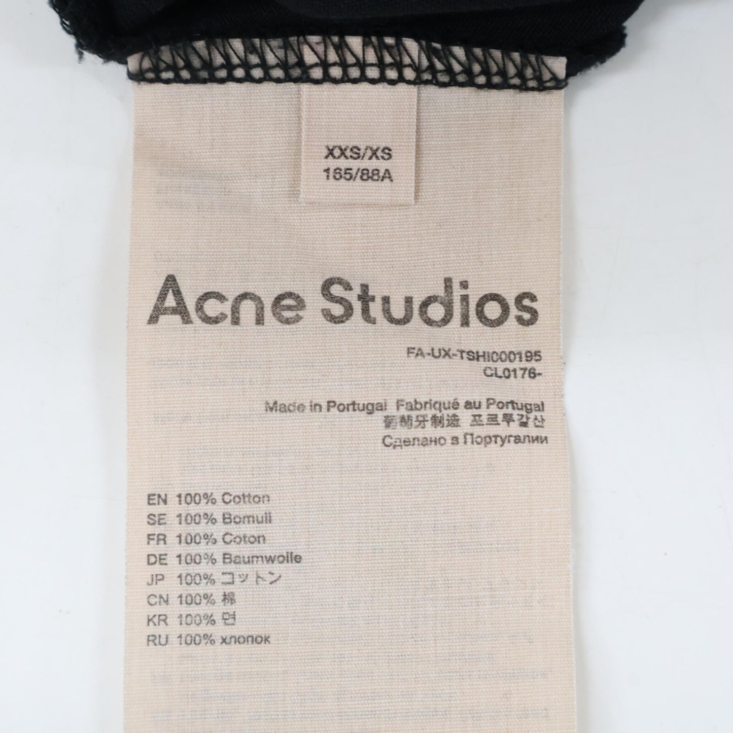 ACNE STUDIOS アクネ ストゥディオズ 23ss ブラック ENRIK BURGER OVERSIZED FACE T-SHIRT トップス