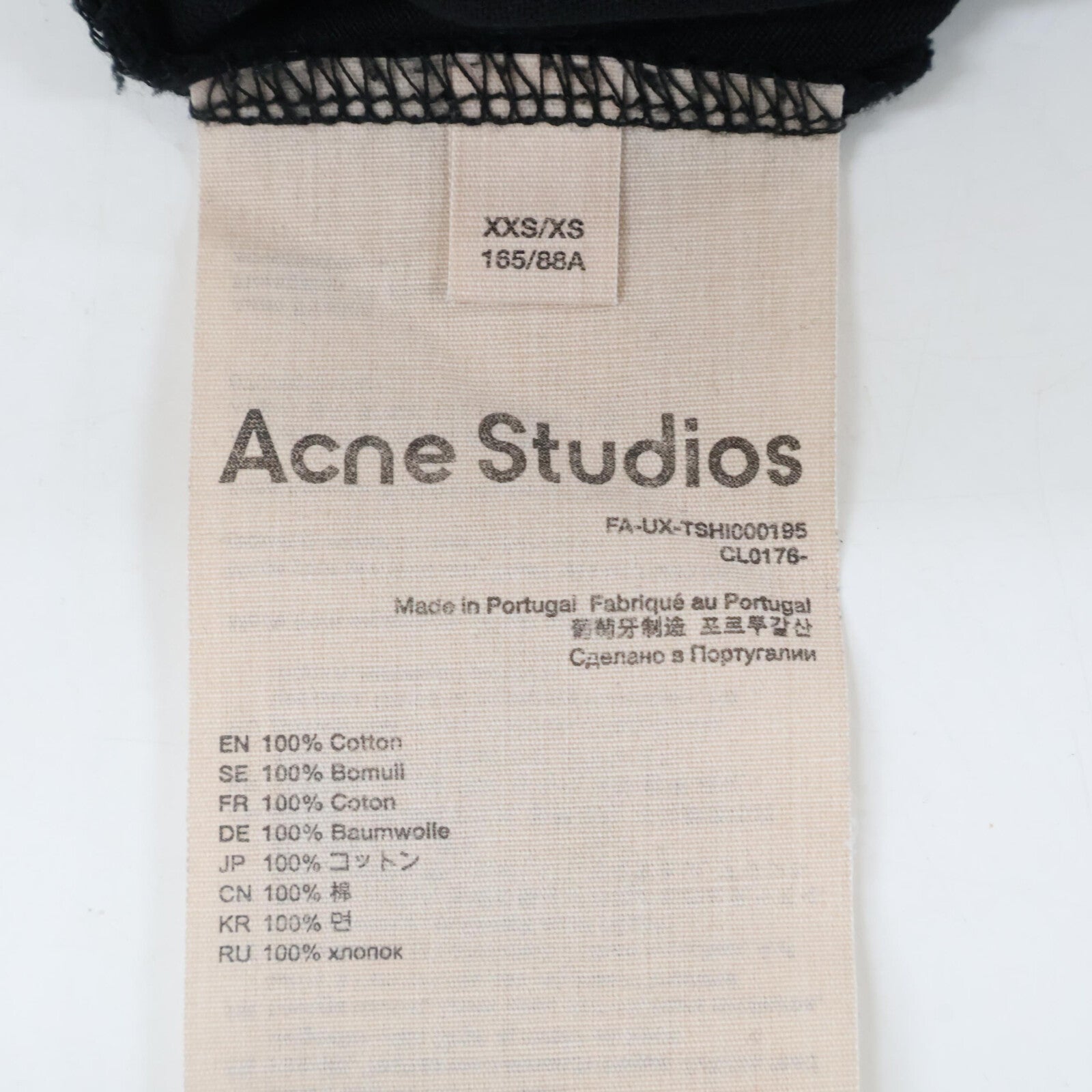 ACNE STUDIOS アクネ ストゥディオズ 23ss ブラック ENRIK BURGER OVERSIZED FACE T-SHIRT トップス