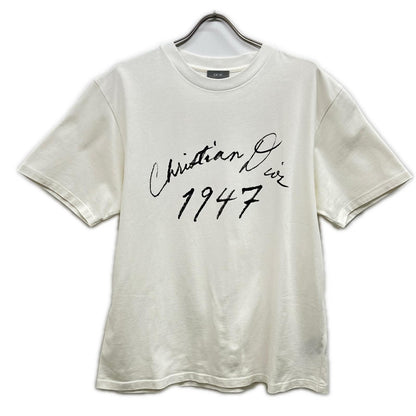DIOR 493J696F0554 White Print T-Shirt Top