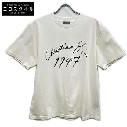 DIOR 493J696F0554 White Print T-Shirt Top
