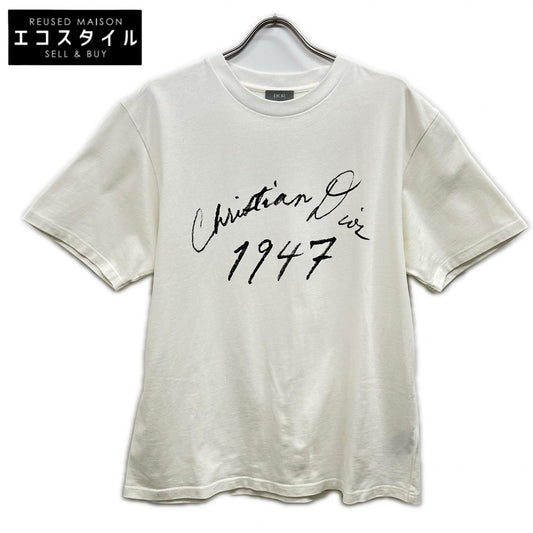 DIOR 493J696F0554 White Print T-Shirt Top