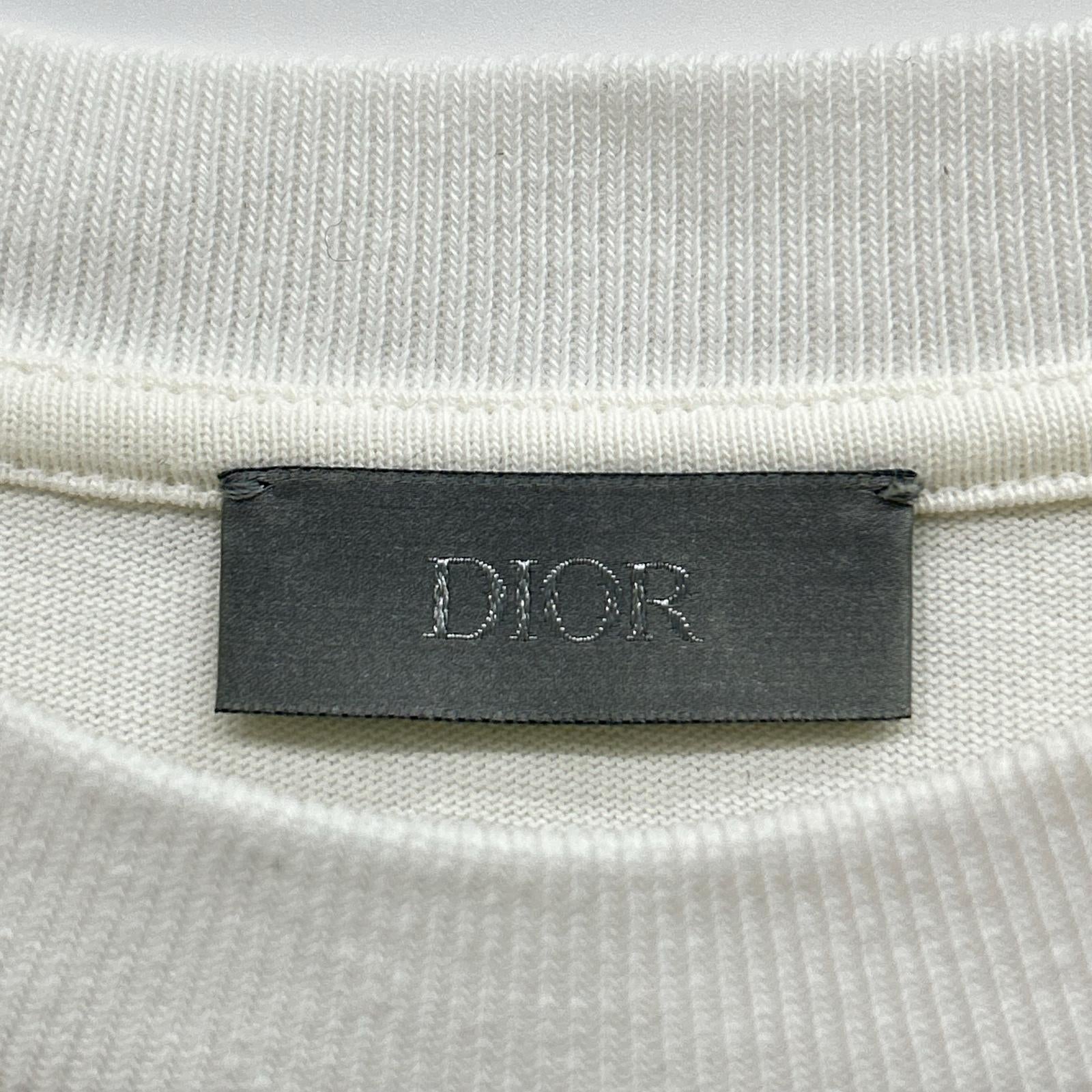 DIOR ディオール 493J696F0554 ホワイト プリントTシャツ トップス