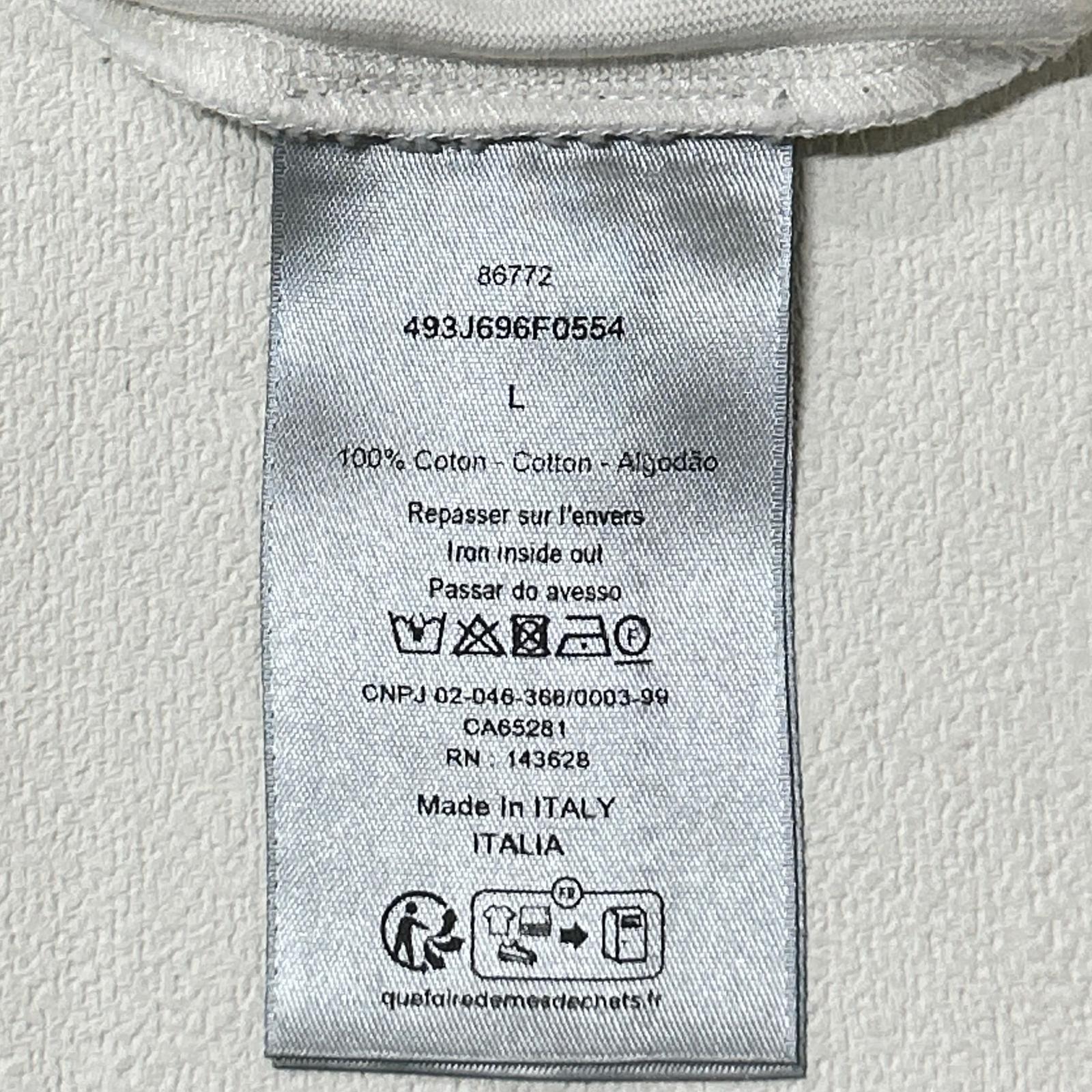 DIOR 493J696F0554 White Print T-Shirt Top