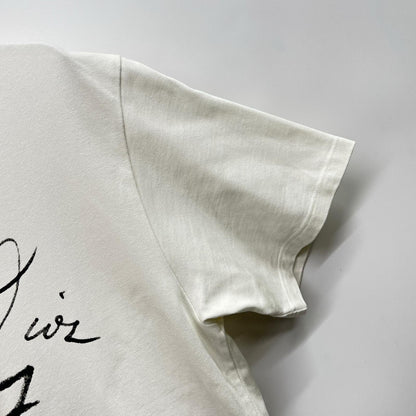 DIOR 493J696F0554 White Print T-Shirt Top