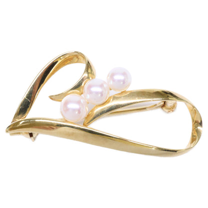 mikimoto ミキモト K18 ベビーパール ハート ブローチ