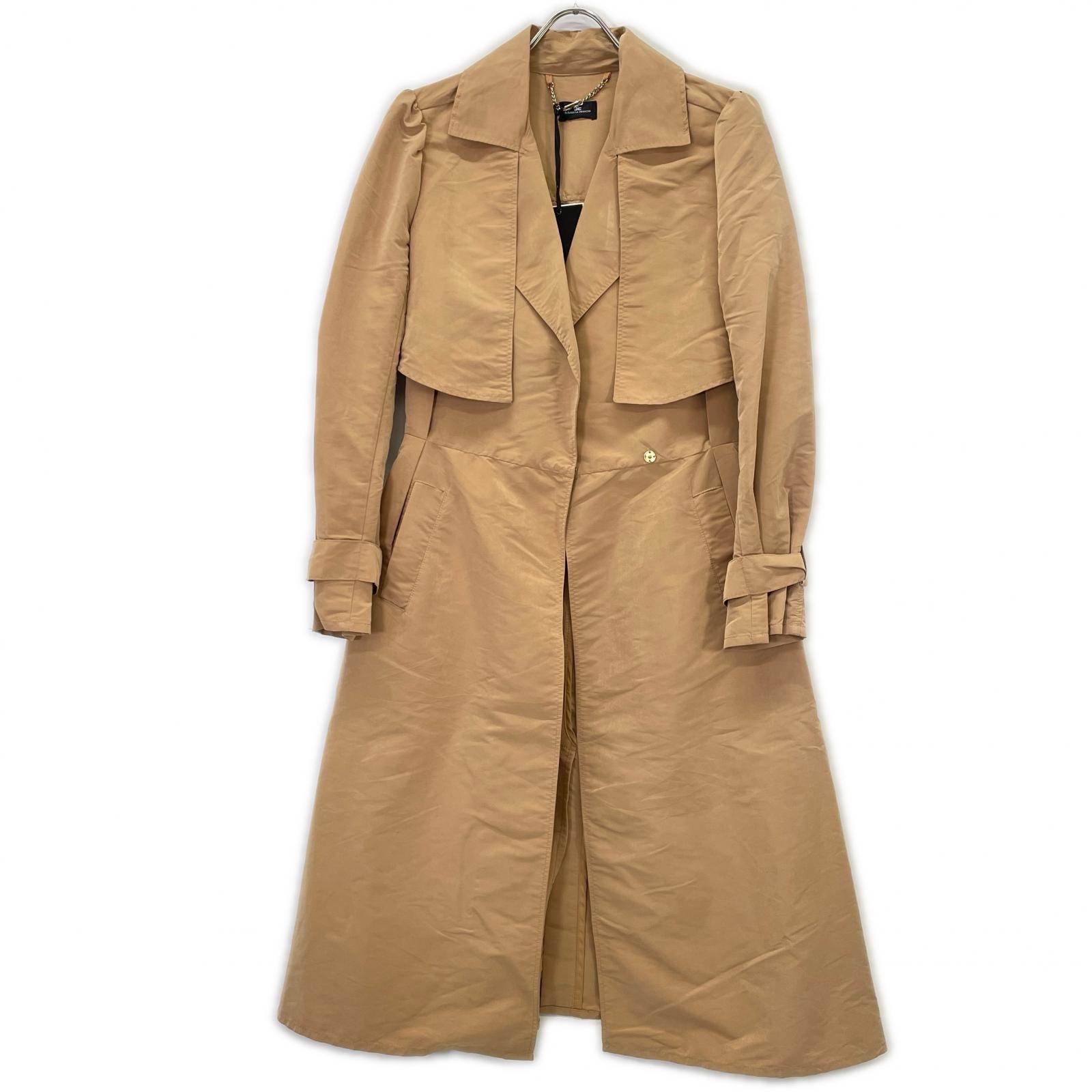 ELISABETTA FRANCHI エリザベッタフランキ SP05H91E2 キャメル ベルト付き トレンチコート コート