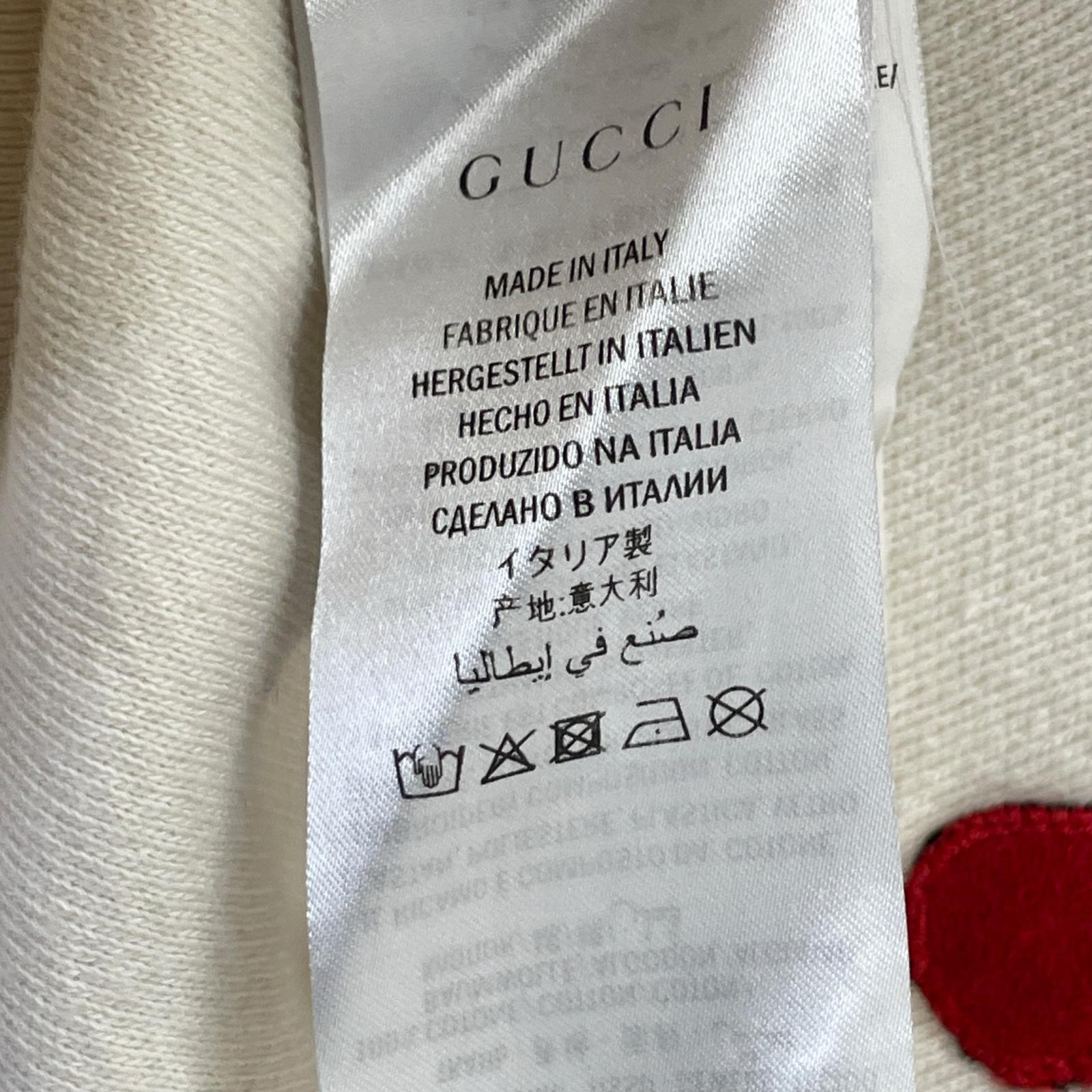 GUCCI 古驰 469250 X9S46 象牙色 SPIRITISMO 复古徽标卫衣 套头衫 上衣