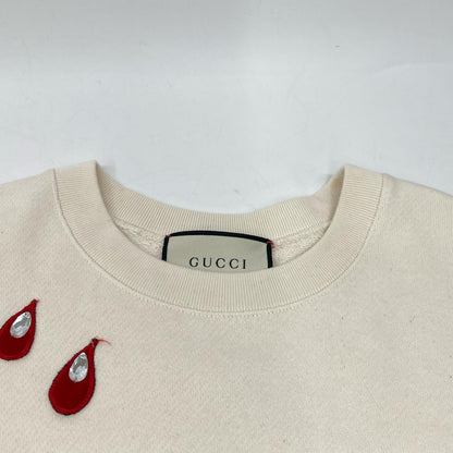 GUCCI 古驰 469250 X9S46 象牙色 SPIRITISMO 复古徽标卫衣 套头衫 上衣