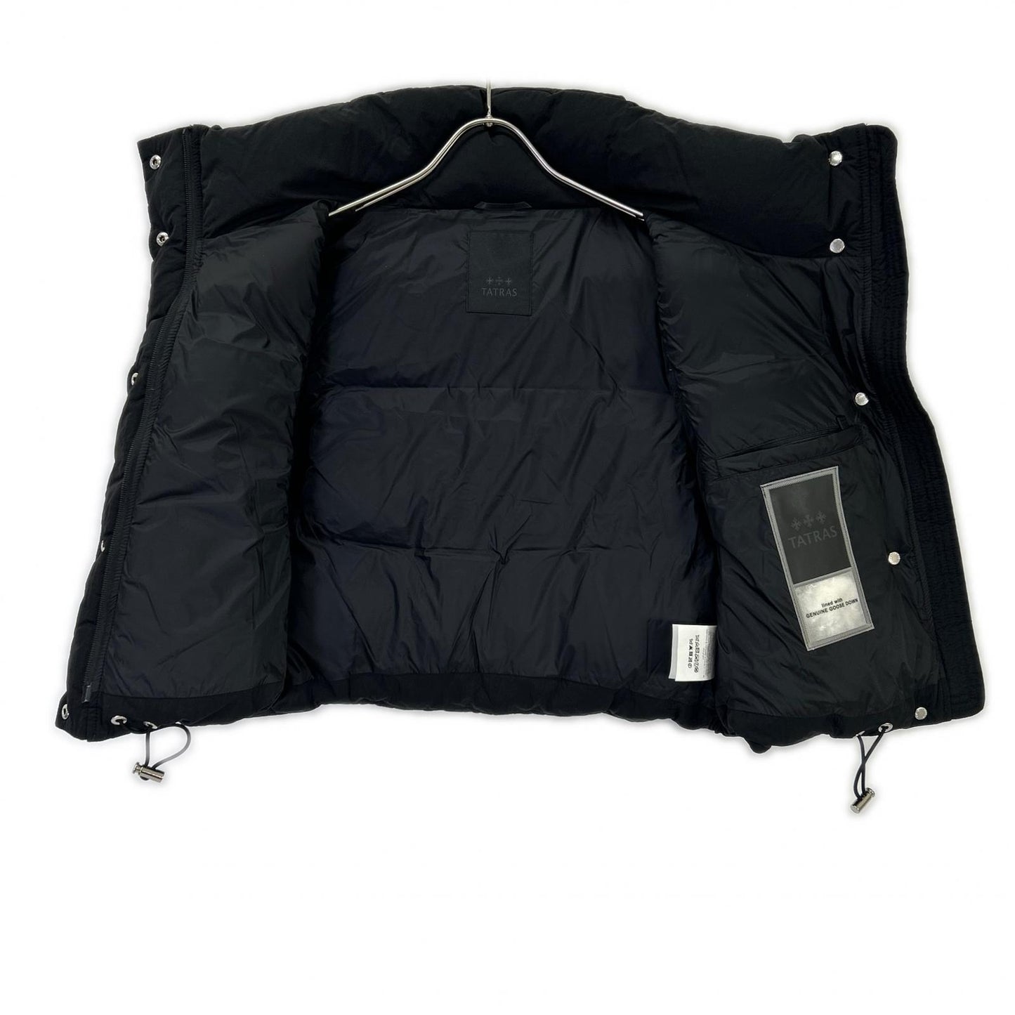 LTLA24A4290 Black Chaccle Stand Collar Short Down Vest Vest 02 Women's