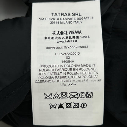 LTLA24A4290 Black Chaccle Stand Collar Short Down Vest Vest 02 Women's
