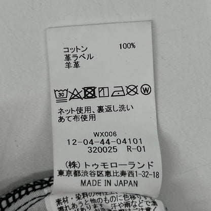 MACPHEE マカフィー 24年製 ブラック コットンデニム タックワイドパンツ ボトムス
