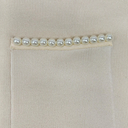 BALLSEY ボールジー 25年 ホワイト パールコンビ ポケットプルオーバー トップス