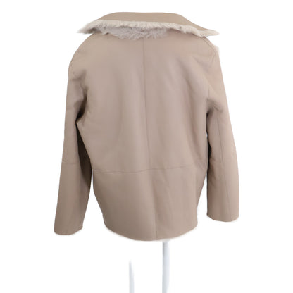 theory luxe 奢睿丽思 美品 23年款 BEVERLY SHEARING 羊皮 羊羔毛 双面穿 羊毛外套 夹克 38 女士