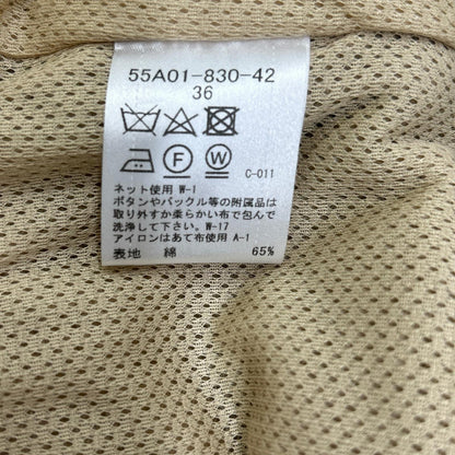 BLUE LABEL CRESTBRIDGE ブルーレーベルクレストブリッジ 55A01-830-42 23年 ベージュ ギャザー トレンチコート コート