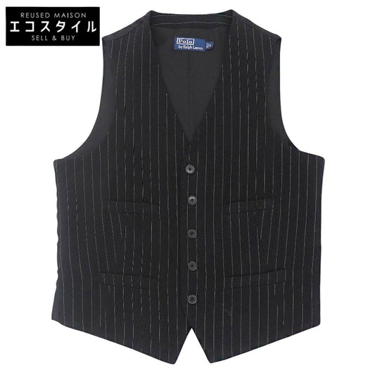Pinstripe Wool Vest Men's Black M Vest M Men's