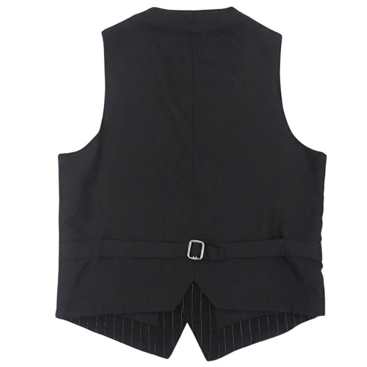 Pinstripe Wool Vest Men's Black M Vest M Men's