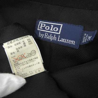 POLO RALPH LAUREN ポロ ラルフローレン ピンストライプ ウールベスト メンズ 黒 ブラック M ベスト
