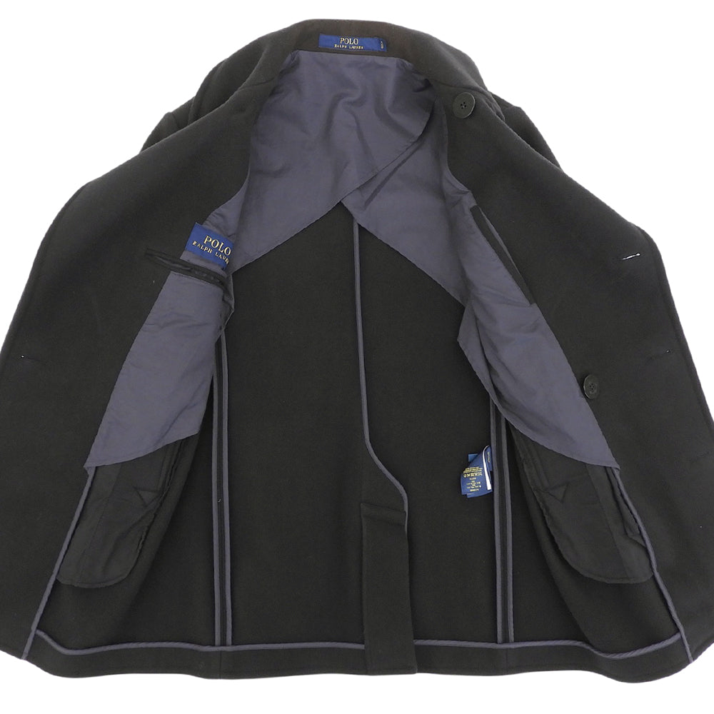 POLO RALPH LAUREN ポロ ラルフローレン 13スターボタン ピーコート メンズ 黒 ブラック イタリア製 コート