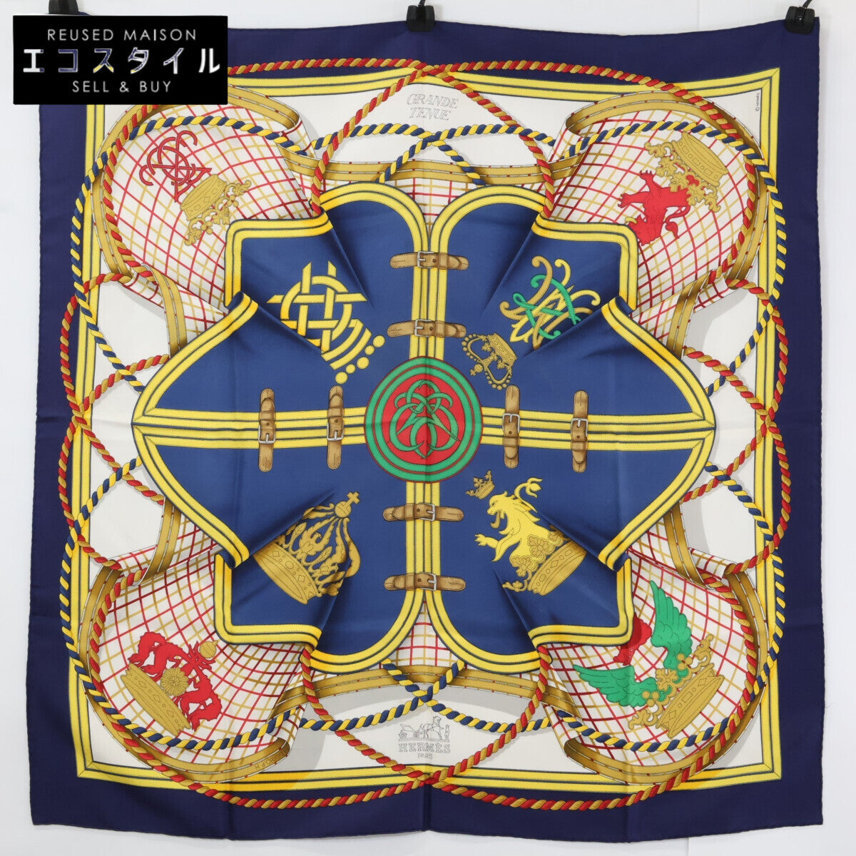 HERMES エルメス GRANDE TENUE 馬の礼装 カレ90 シルク スカーフ