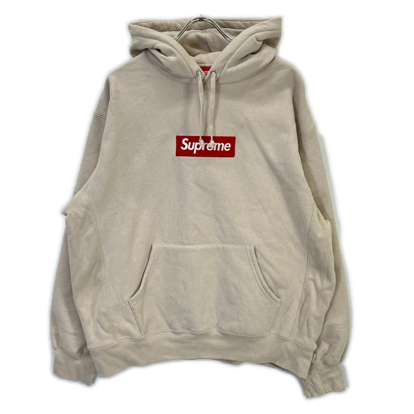 24FW 米色 盒装Logo连帽衫上衣 L 男士
