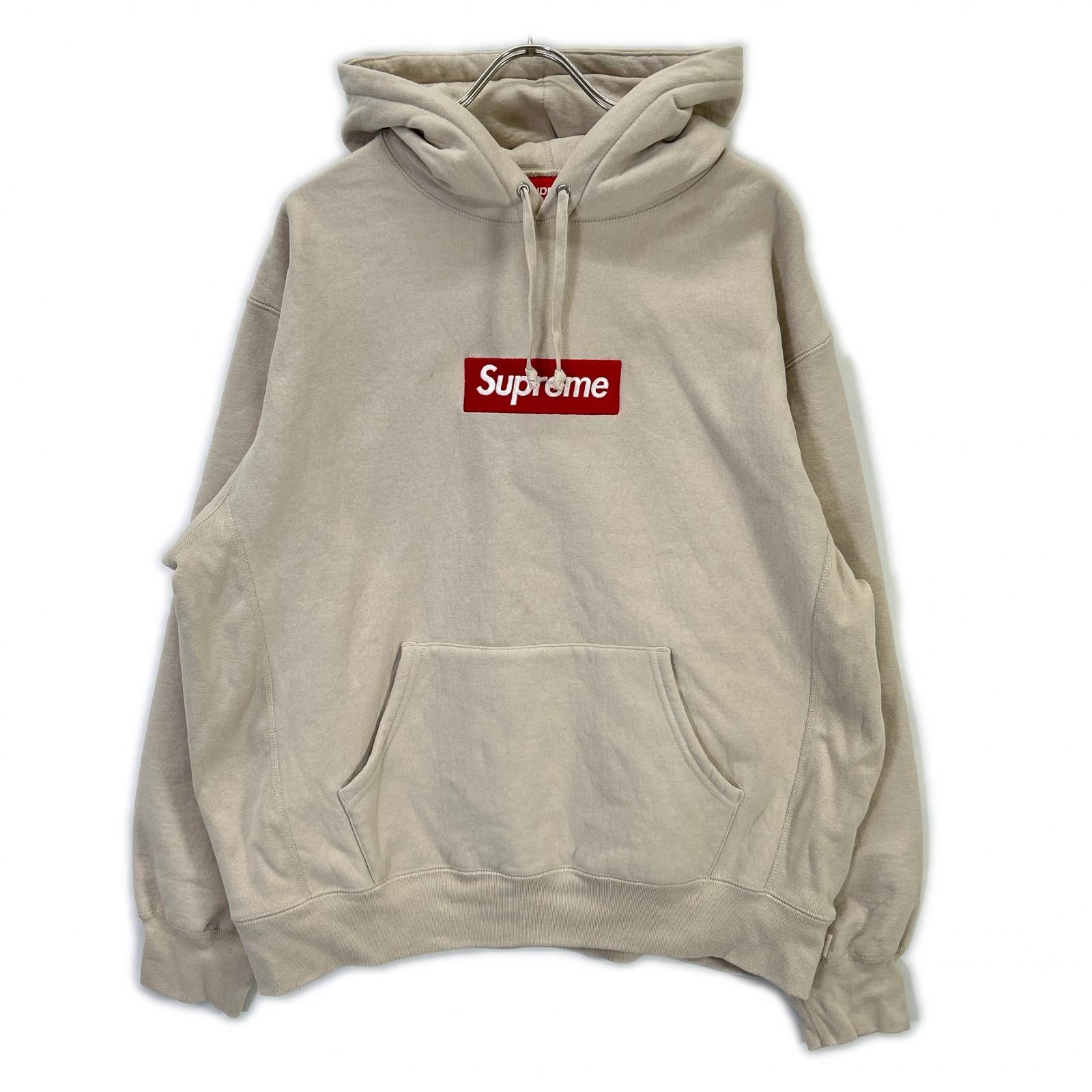 24FW 米色 盒装Logo连帽衫上衣 L 男士