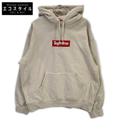 24FW 米色 盒装Logo连帽衫上衣 L 男士