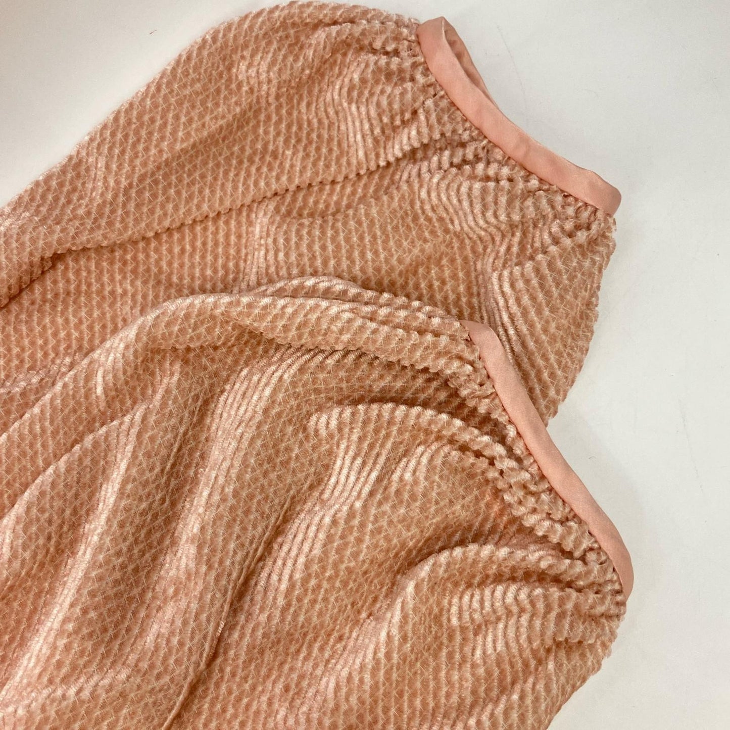 DRAWER 6521-299-0741 Pink Cotton Silk Velour Bow Tie Blouse Top