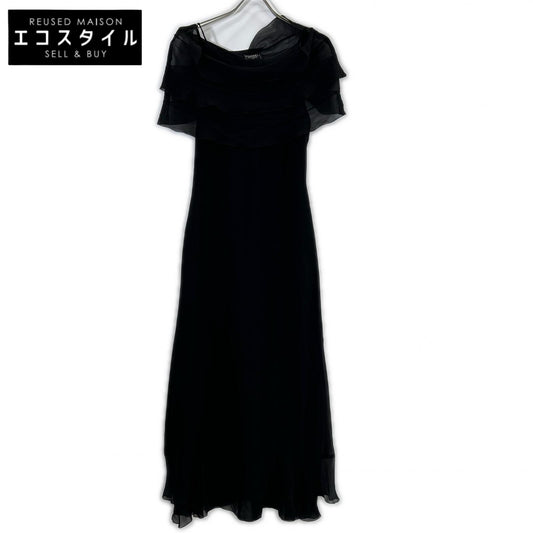 P09155V02923 Sheer Cape Coco Mark Button Camisole Long Dress 36 Ladies