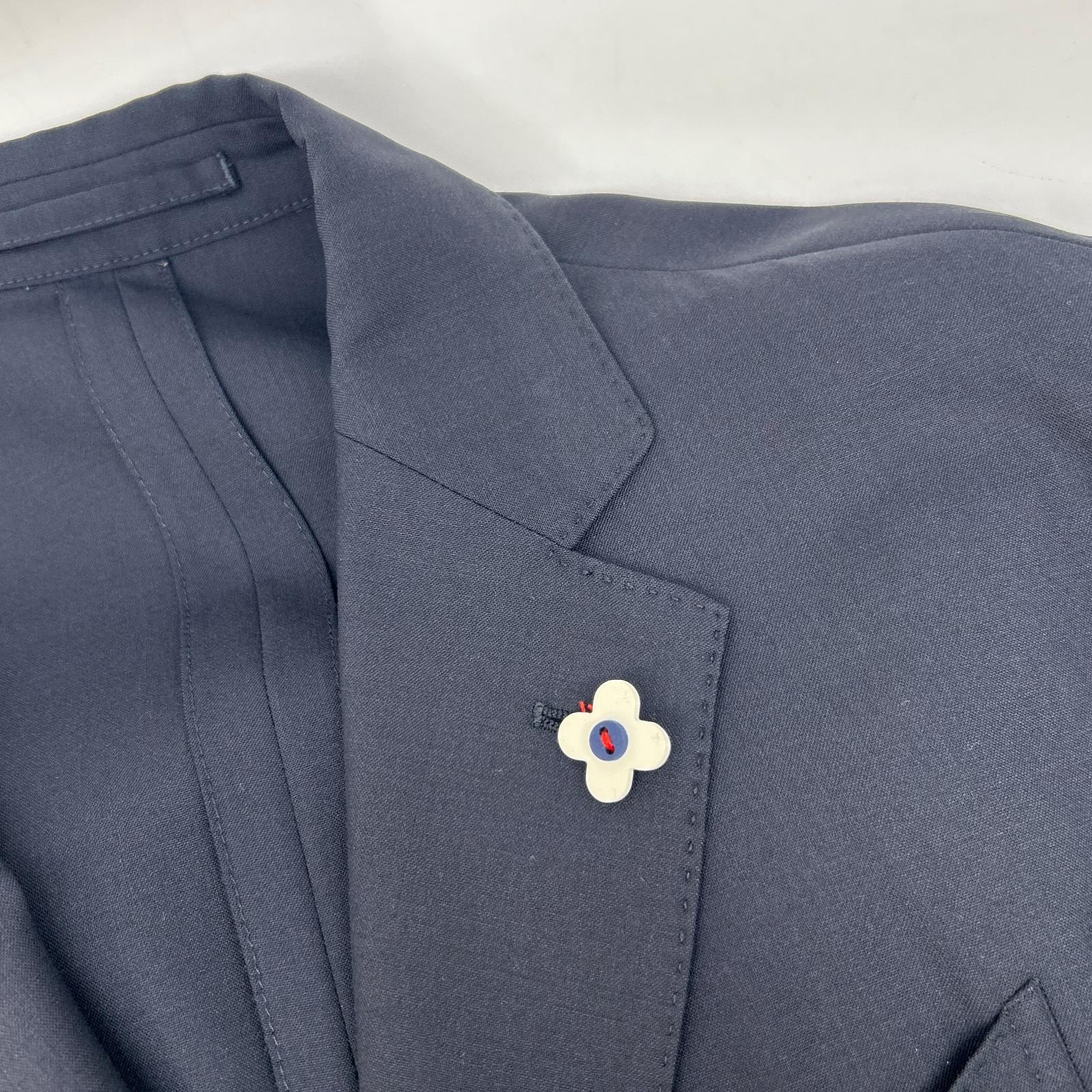 LARDINI SU.821-A Navy Boutonniere Jacket Setup Suit Set
