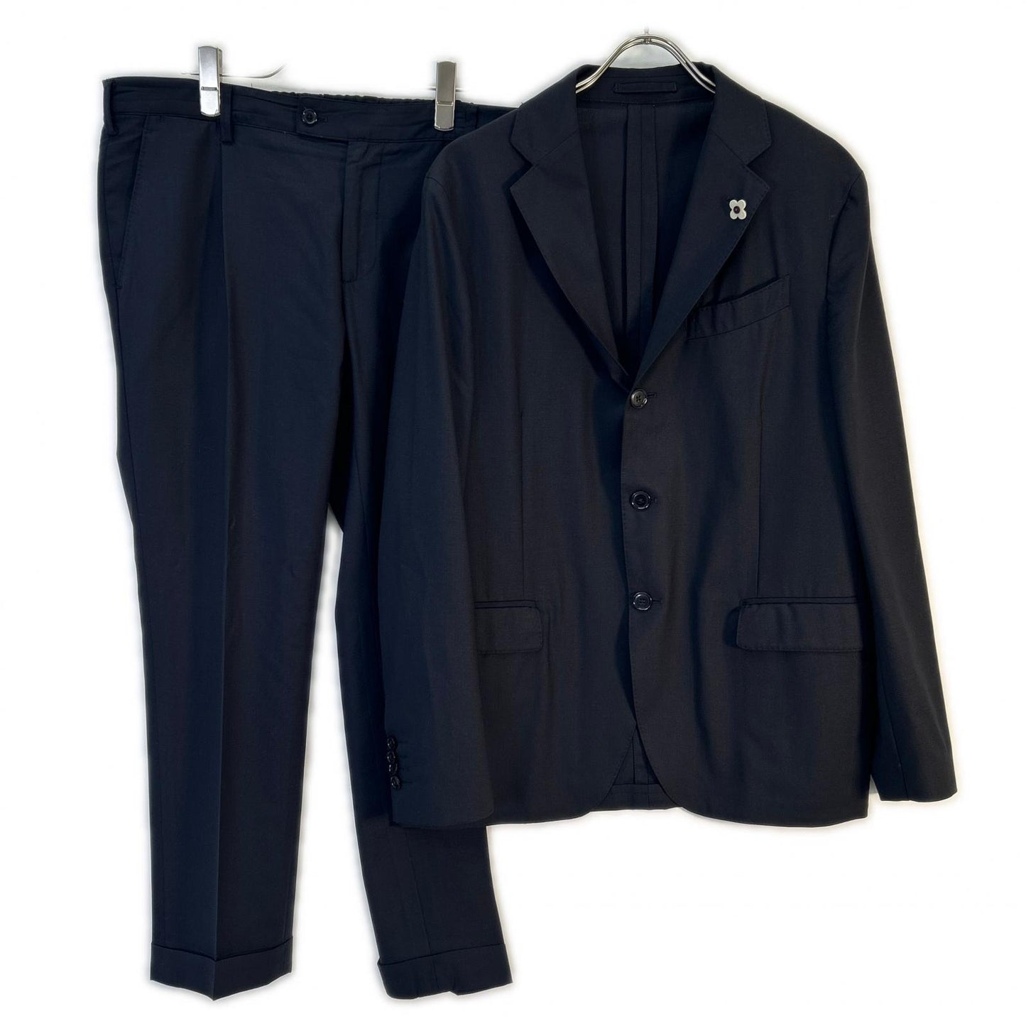 LARDINI SU.821-A Navy Boutonniere Jacket Setup Suit Set