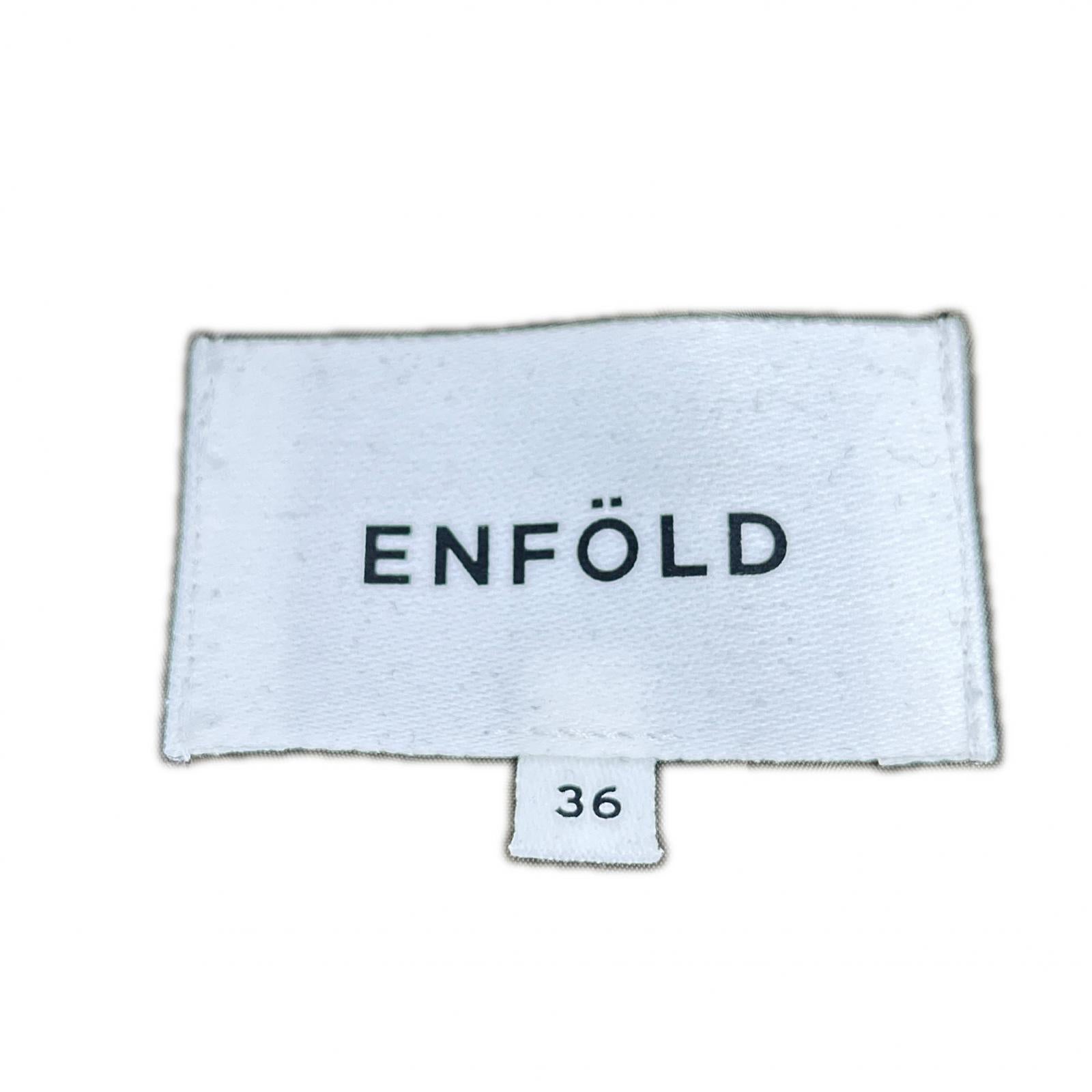 ENFOLD エンフォルド 300AS231-0650 カーキ ウール混合 アシンメトリースカート スカート