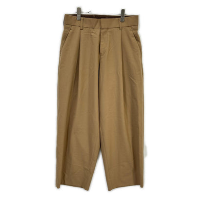 24SCM-P12110 24SS Beige Wool Blend Stretch Tropical Trousers Bottoms 1 Men's