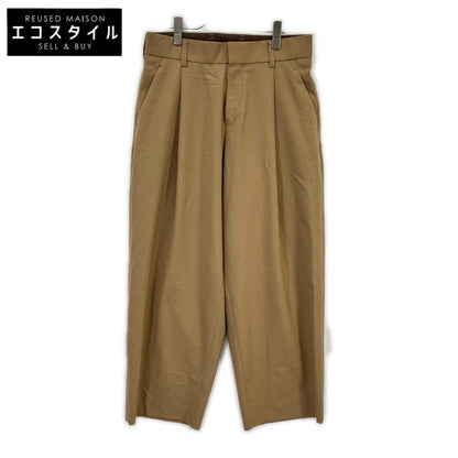 24SCM-P12110 24SS Beige Wool Blend Stretch Tropical Trousers Bottoms 1 Men's