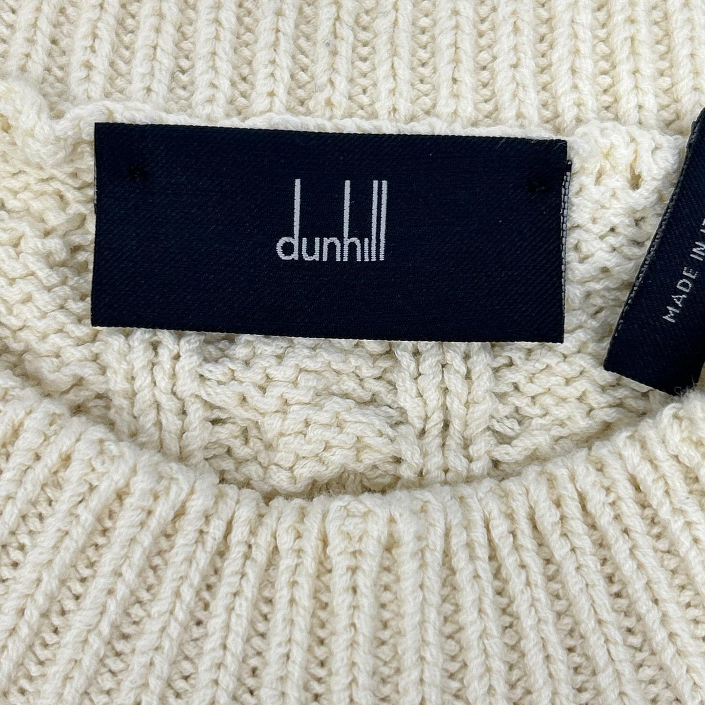 dunhill/ALFREDDUNHILL ダンヒル 16894314 アイボリー コットン ケーブル ニットトップス トップス
