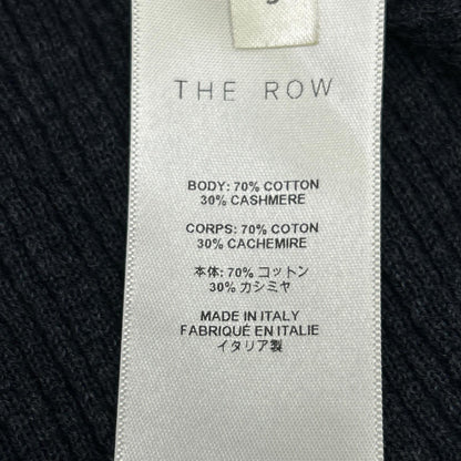 THE ROW 923 Y688 Navy Cotton Cashmere Knit Top