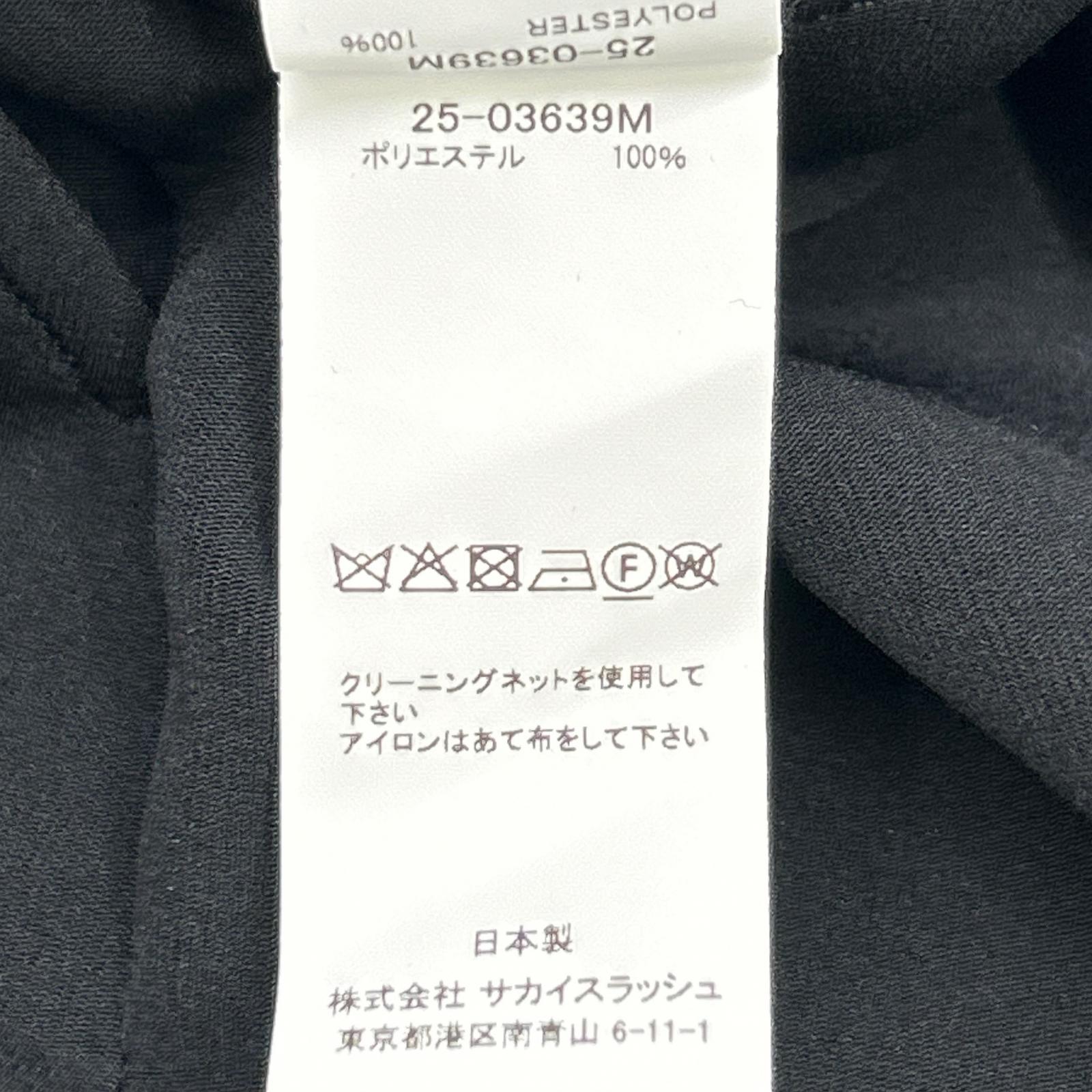 sacai 25SS Black Belted Center Press Slacks Long Pants 25-030639M Bottoms