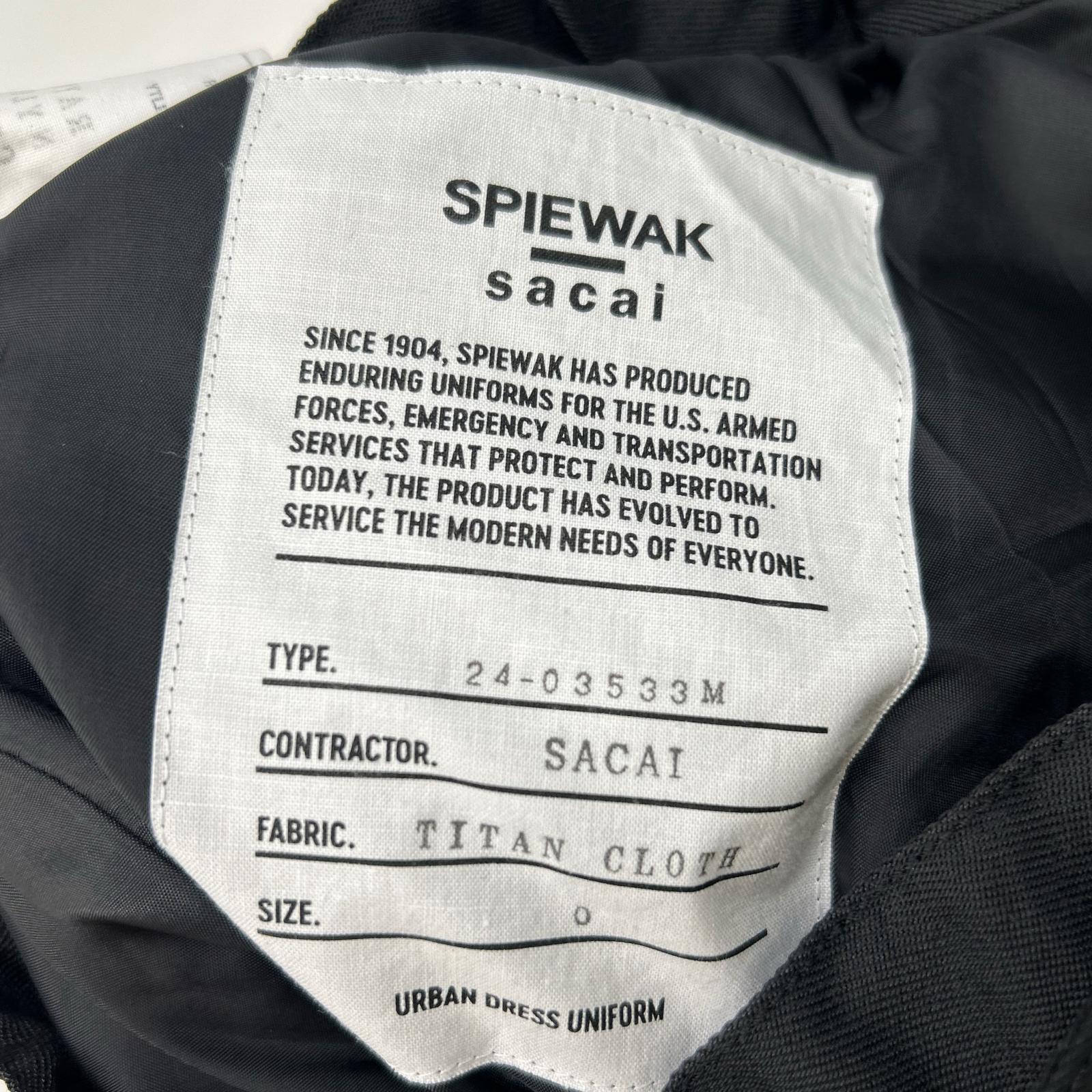 sacai サカイ ×SPIEWAK 24-03533M ブラック ワイドパンツ ボトムス